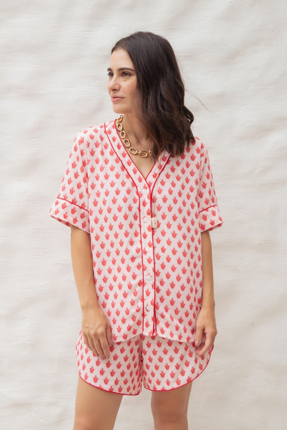 Pijama Laura Indiana Vermelho